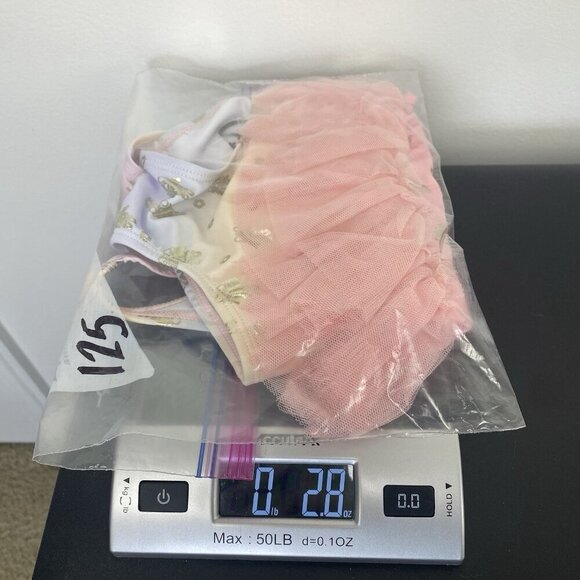 Hux Baby Fairy Bunny Ballet Swimsuit Size 6-12 Months Pink Tutu - Picture 5 of 5